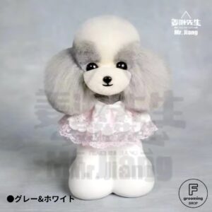 【プードルヘッド 専用付替えウィック（毛）ツートンタイプ】グレー&ホワイト