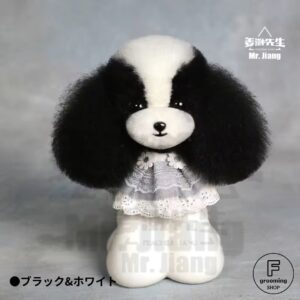 【プードルヘッド 専用付替えウィック（毛）ツートンタイプ】ブラック&ホワイト