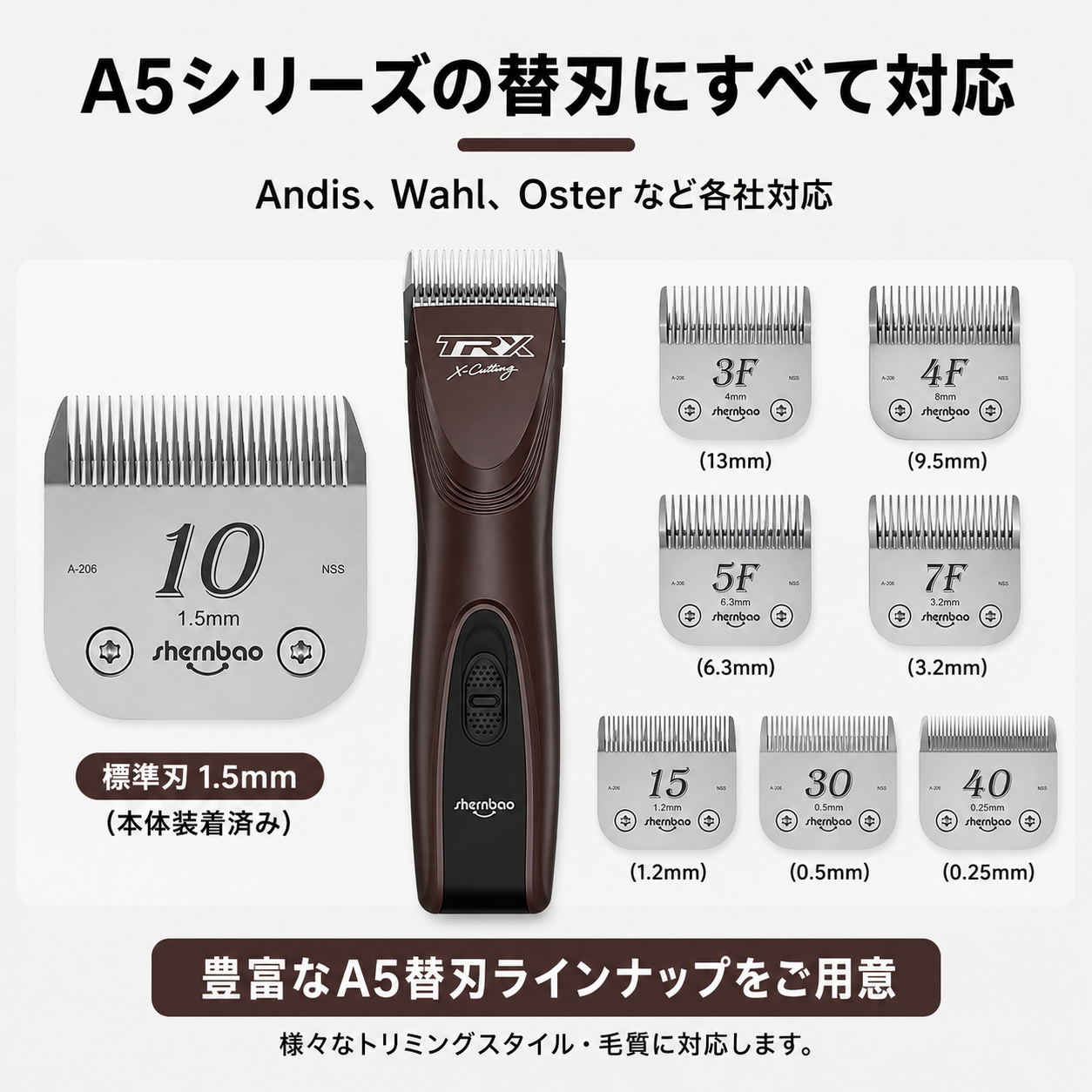 【A5パワー系バリカン】Shernbao シェンバオ Type-A5 - 画像 (4)